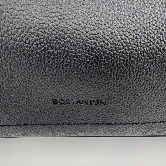 Bostanten Claire Lightweight Black Pebbled Tote Bag Shoulder Purse Minimalist - Picture 4 of 9